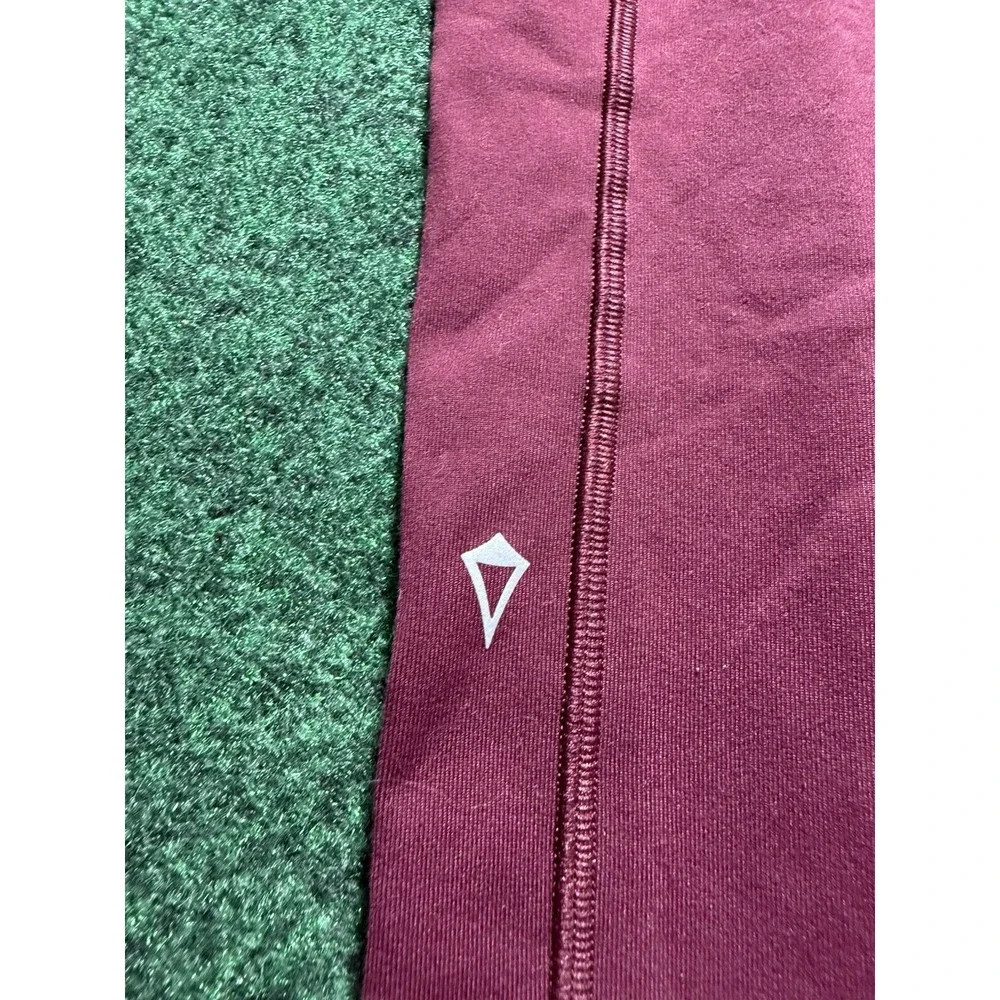 Ivivva by Lululemon Burgundy Maroon Leggings Mesh Side Panels Girls Size 12‎